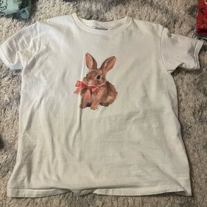 Eager to Tease/Soon Enough Bunny Bow Baby Tee 100% Cotton